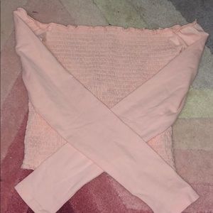 hollister tight off the shoulders top